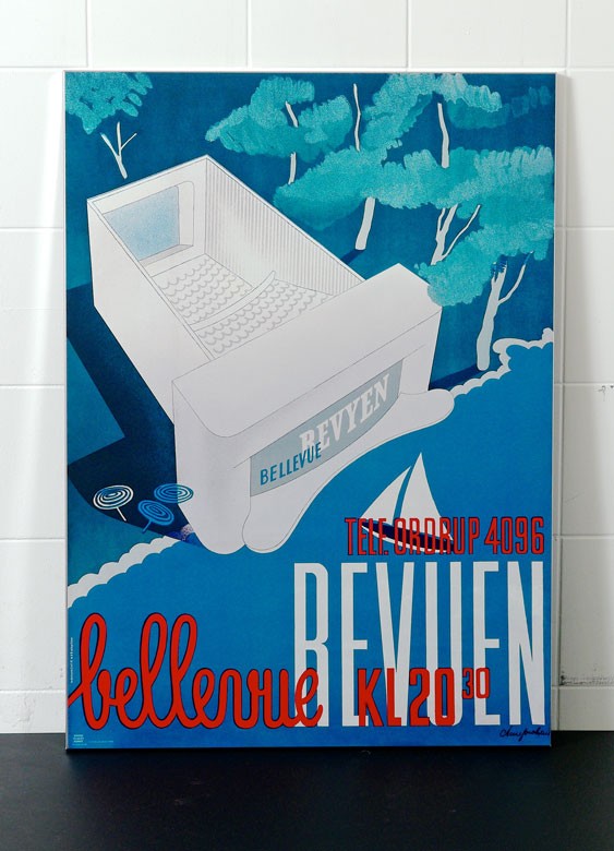 Steelposter: Bellevue Revuen tegnet af Arne Jacobsen i 1936