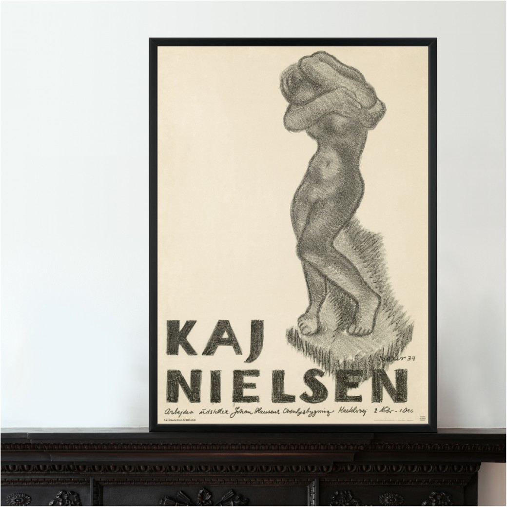 Granittøsen hedder skulpturen på Kaj Nielsens plakat